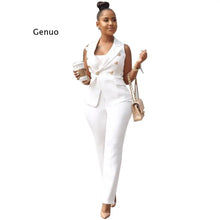 Load image into Gallery viewer, 2 Two Piece Set Women Tracksuit Summer  Sportwear Sexy Elegant Vest Top + Pants Suits Office Outfits Matching Sets 2021
