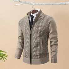 Load image into Gallery viewer, 2023 autumn and winter new cashmere padded warm casual men&#39;s knitted sweater coat
