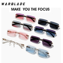 Load image into Gallery viewer, 2021 New Punk Rimless Rectangle Sunglasses Men Women Vintage Shades Driving Sun Glass Frameless Gradient Fashion Eyewear
